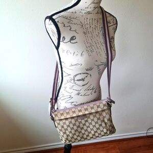 Gucci Beige and Brown Crossbody Bag